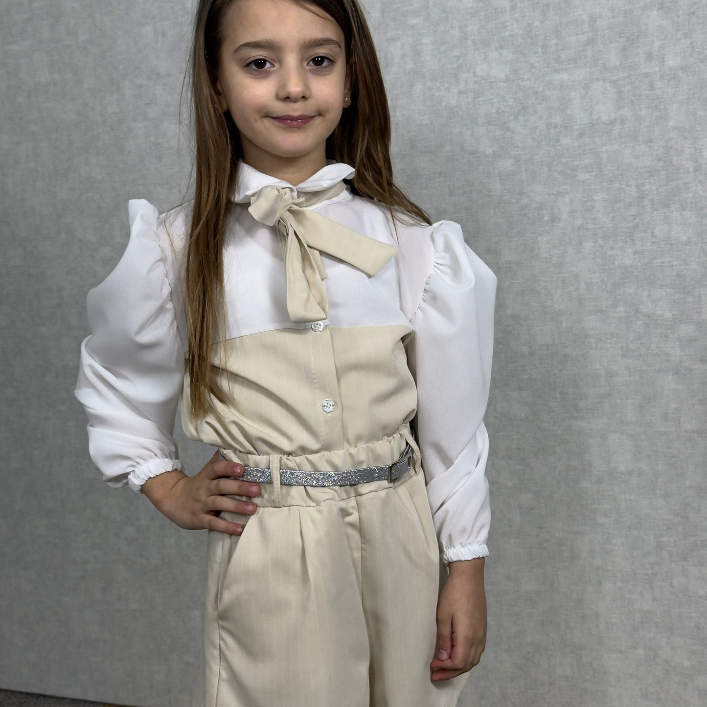 Gestreifte Mädchenshorts