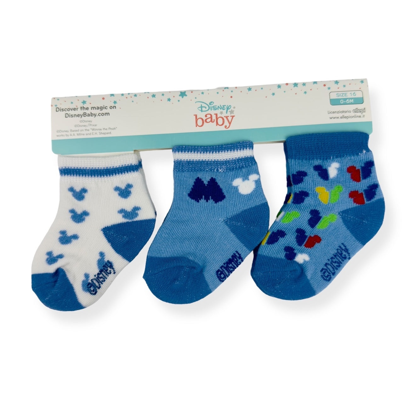 Tris Socken 0/6 Monate Disney Mickey Mouse