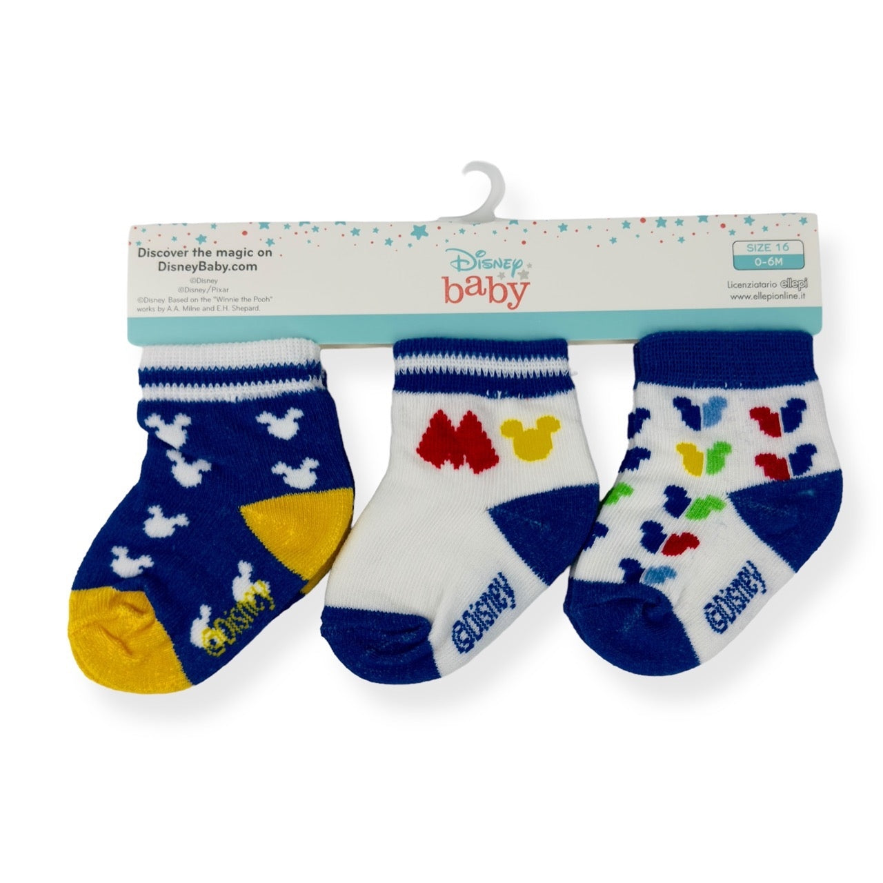 Tris Socken 0/6 Monate Disney Mickey Mouse