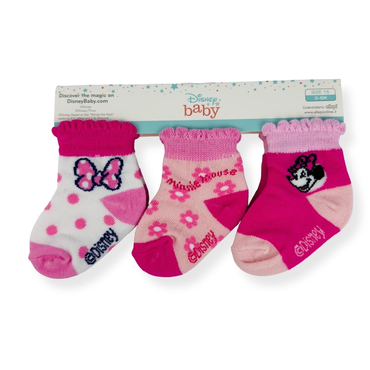 Tris Baumwollsocken 0/6 Monate Disney Minnie
