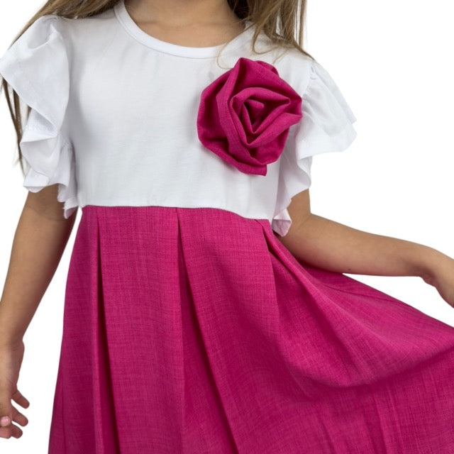 Mädchenkleid mit Rosette