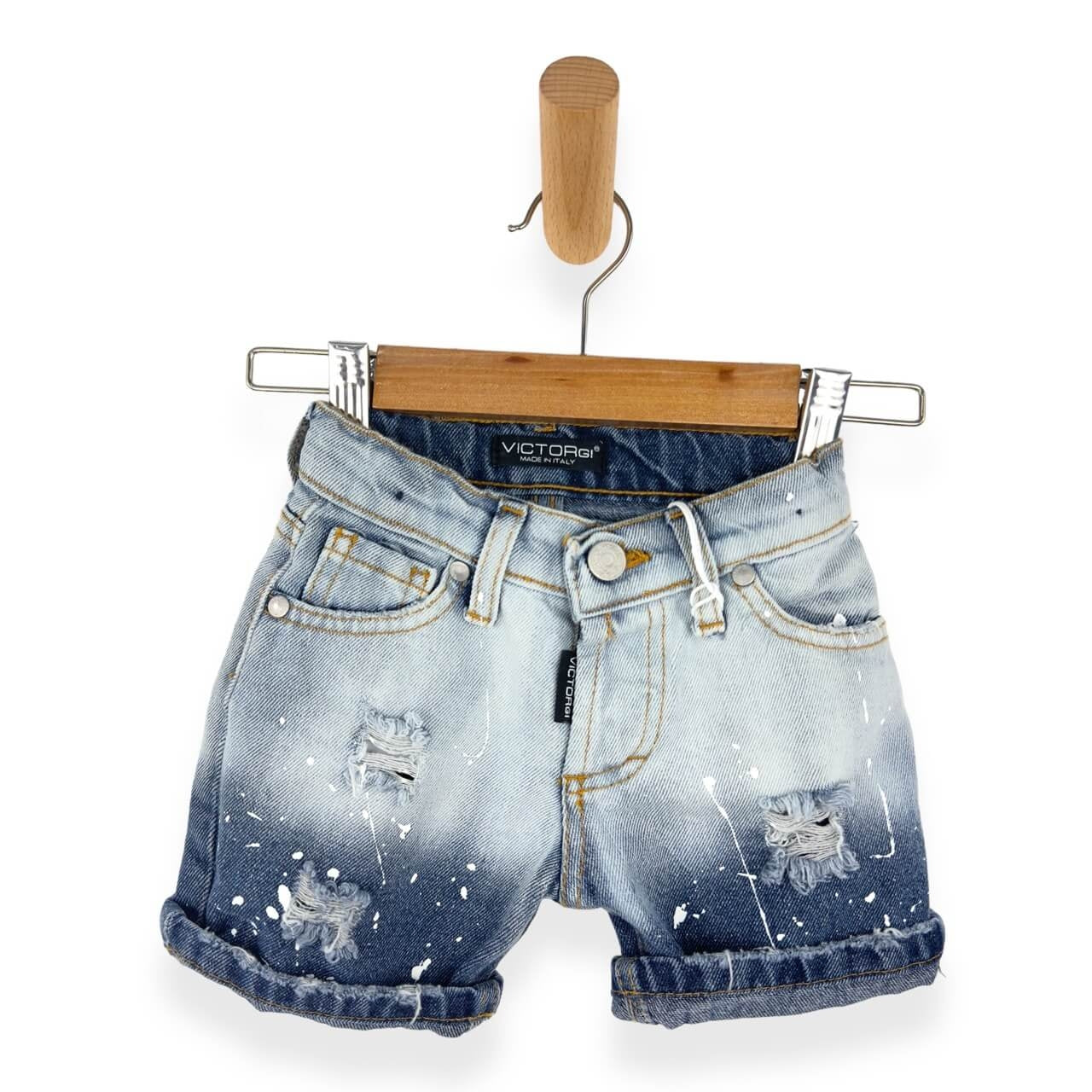 Neugeborene Jeans-Bermudashorts