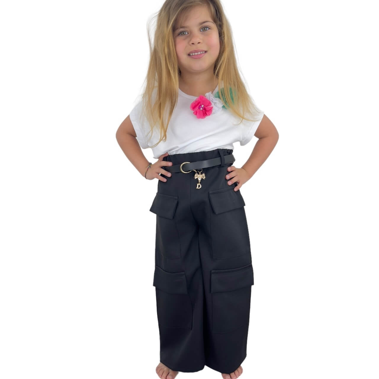 Palazzo-Hose mit Taschen