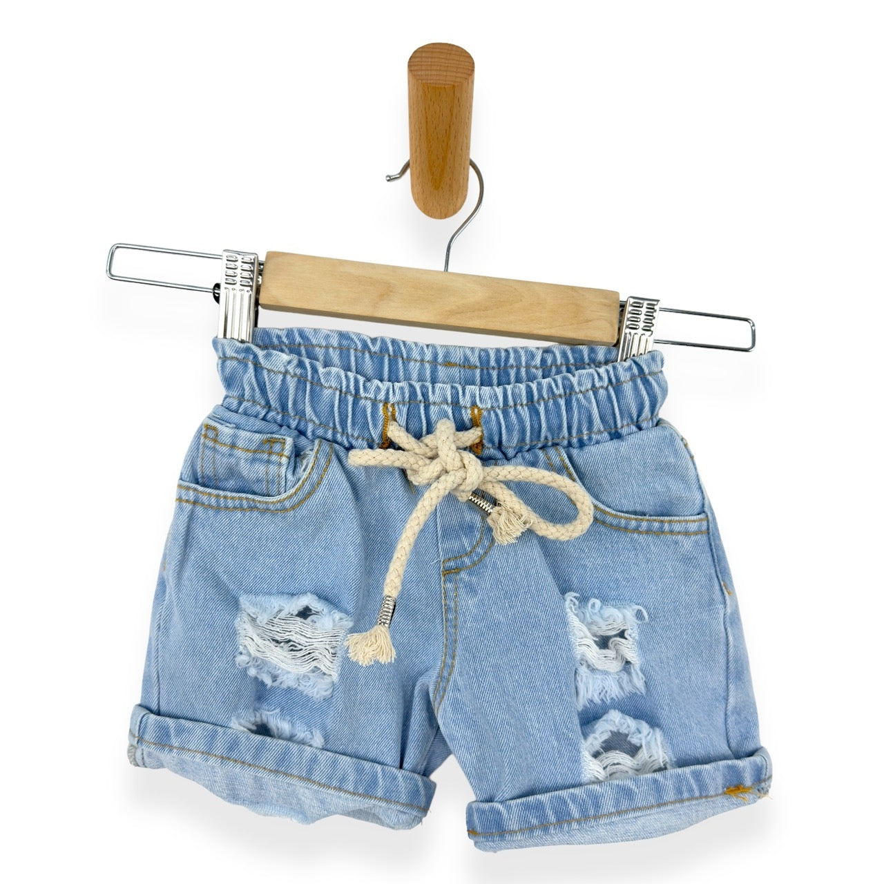 Neugeborene Jeans-Bermudashorts