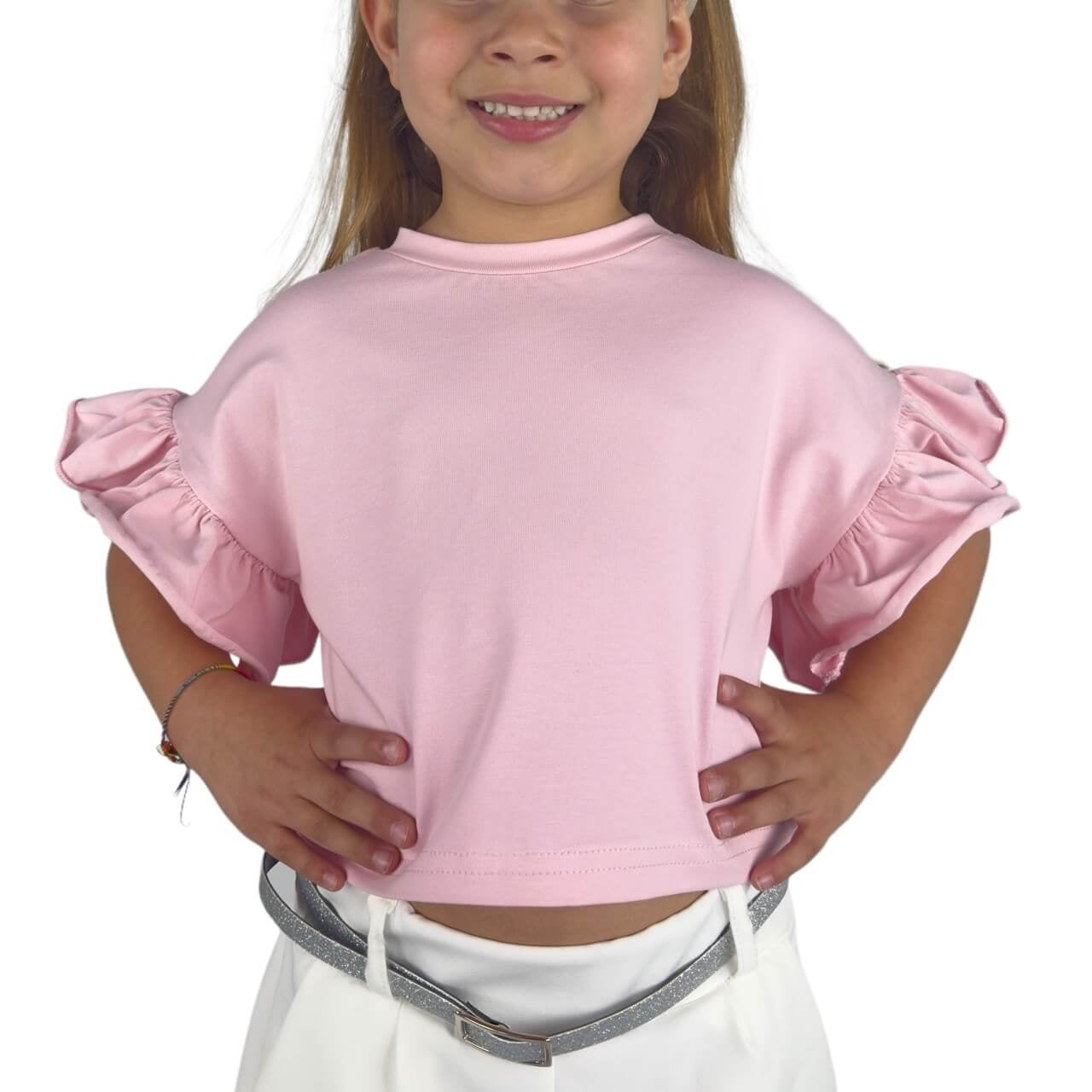 Mädchen-T-Shirt mit Puffärmeln