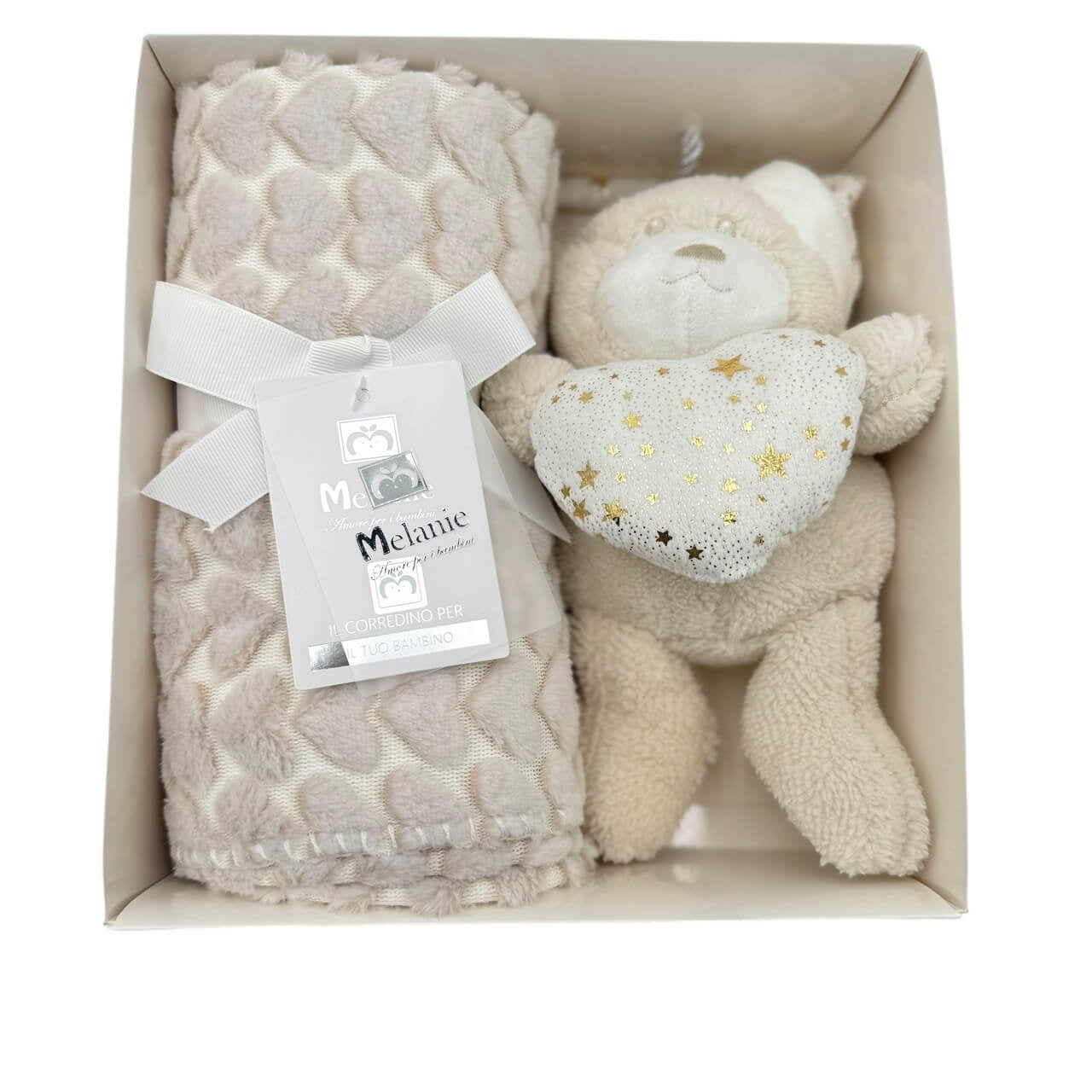 Wiege + Spielzeug-Fleecedecke