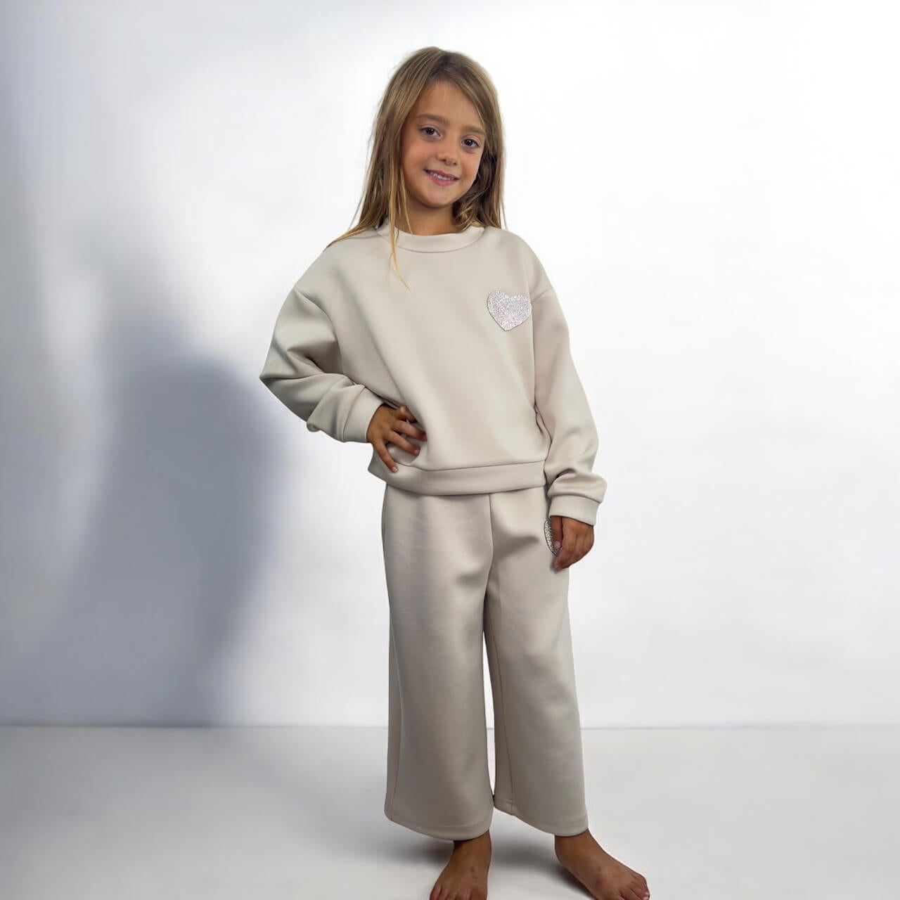 Baby Mädchen Palazzo Über-Jumpsuit mit Applikation
