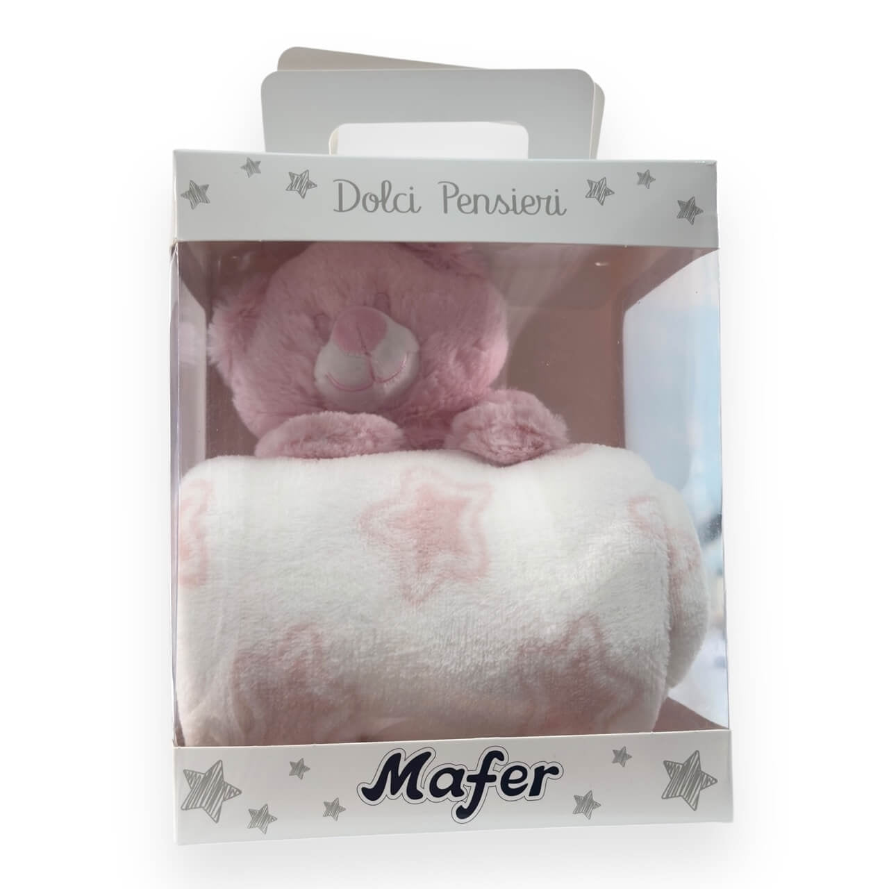 Karierter Kinderwagen Melanie mit Puppe 70x90 cm