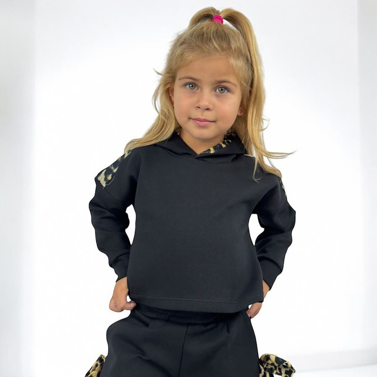 Animalier Trainingsanzug aus Baumwollgaze für Mädchen