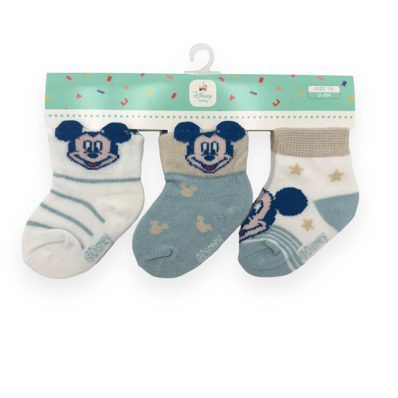 Tris Socken 0/6 Monate Disney Mickey Mouse