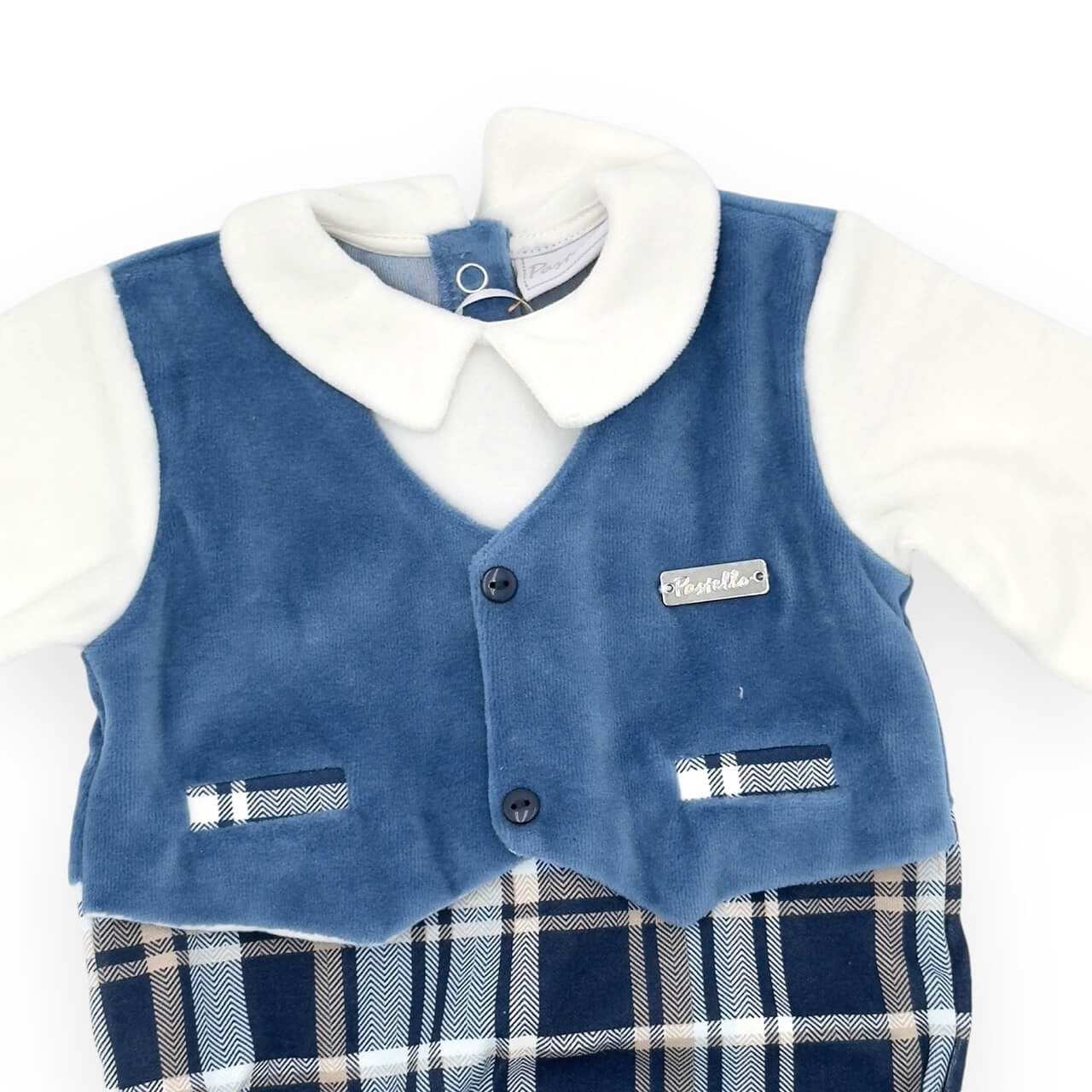 Pastellfarbener Chenille-Strampler