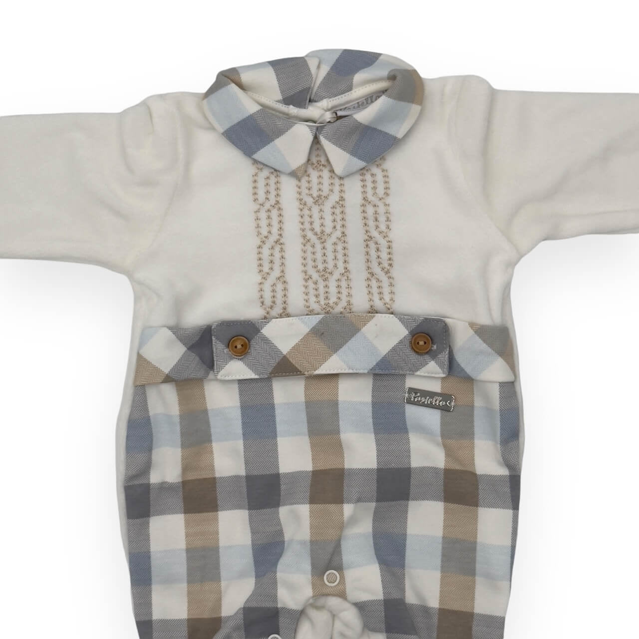 Pastellfarbener Chenille-Strampler