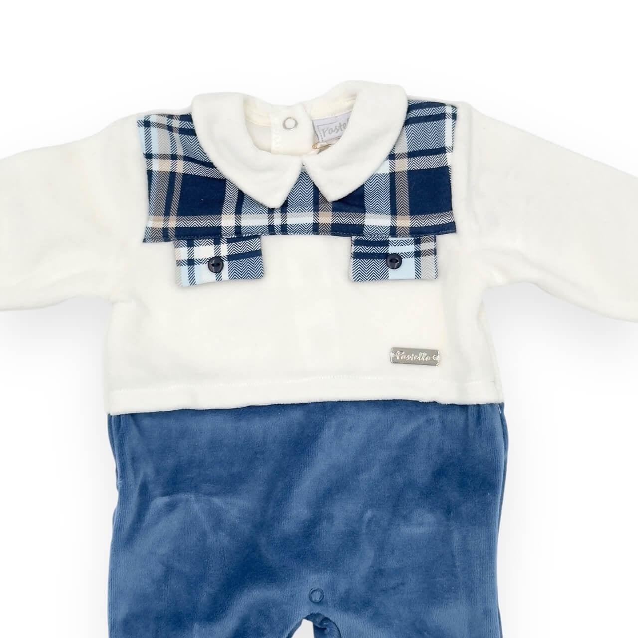 Pastellfarbener Chenille-Strampler