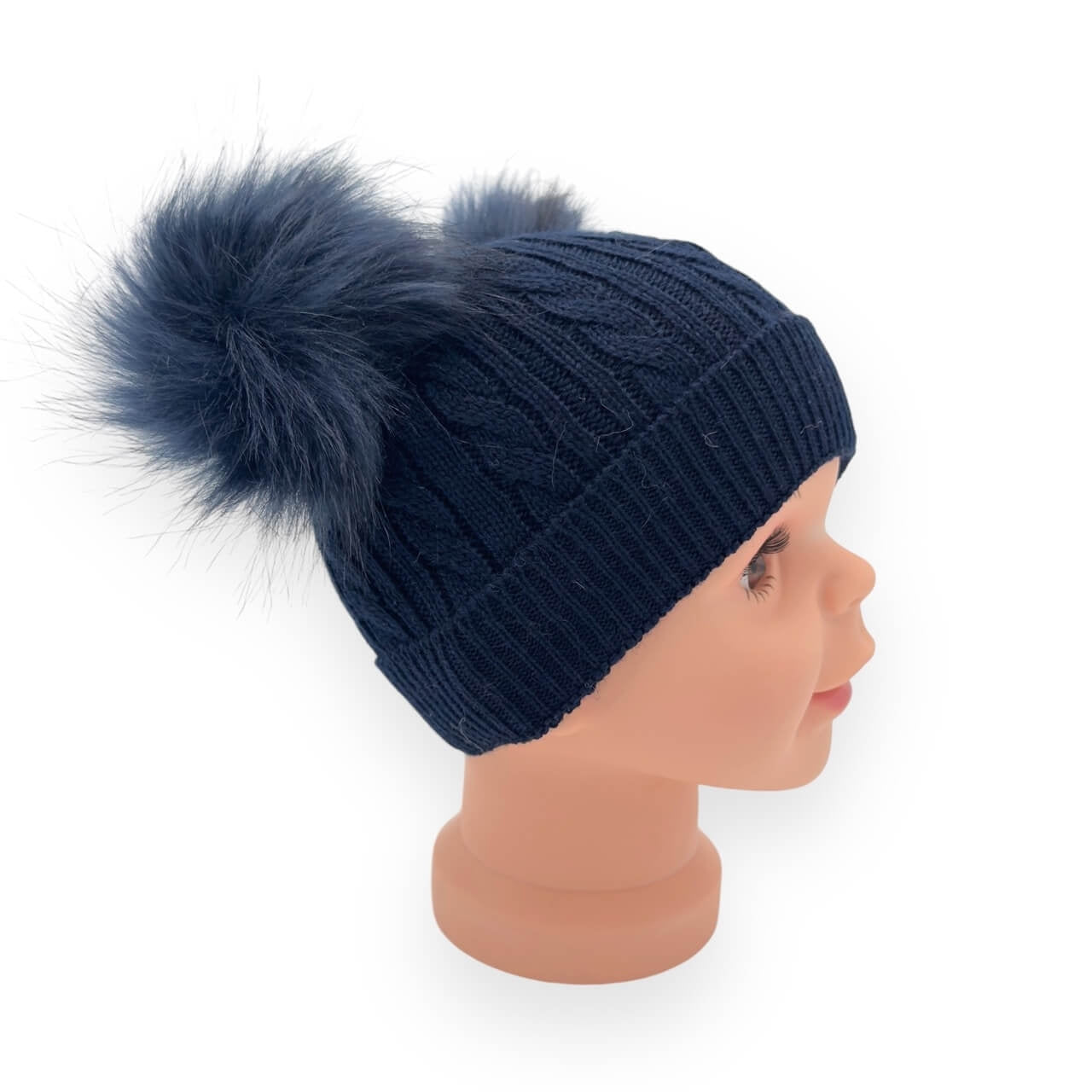 2 Bommelmütze aus Wollmischung