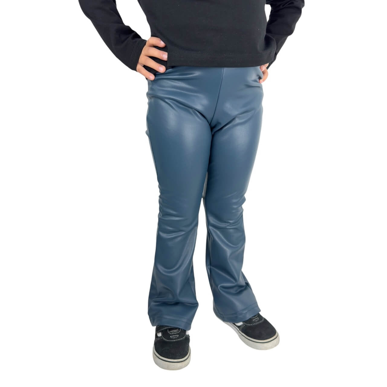 Baby-Mädchen-Set mit Leggings aus Öko-Leder