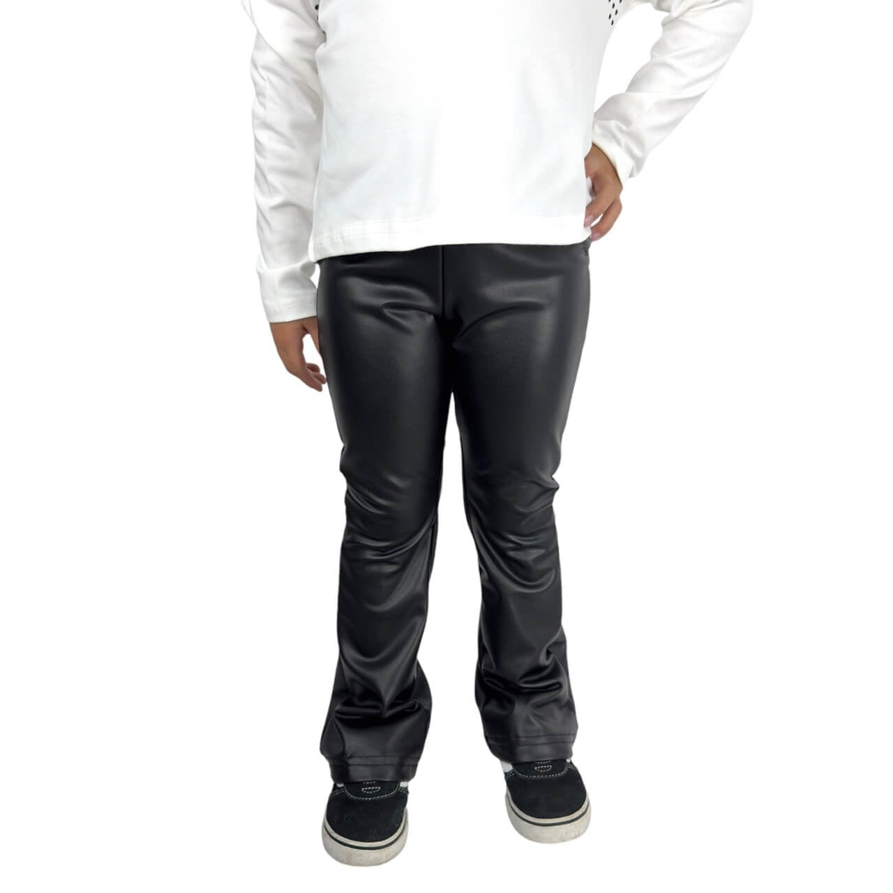 Baby-Mädchen-Set mit Leggings aus Öko-Leder