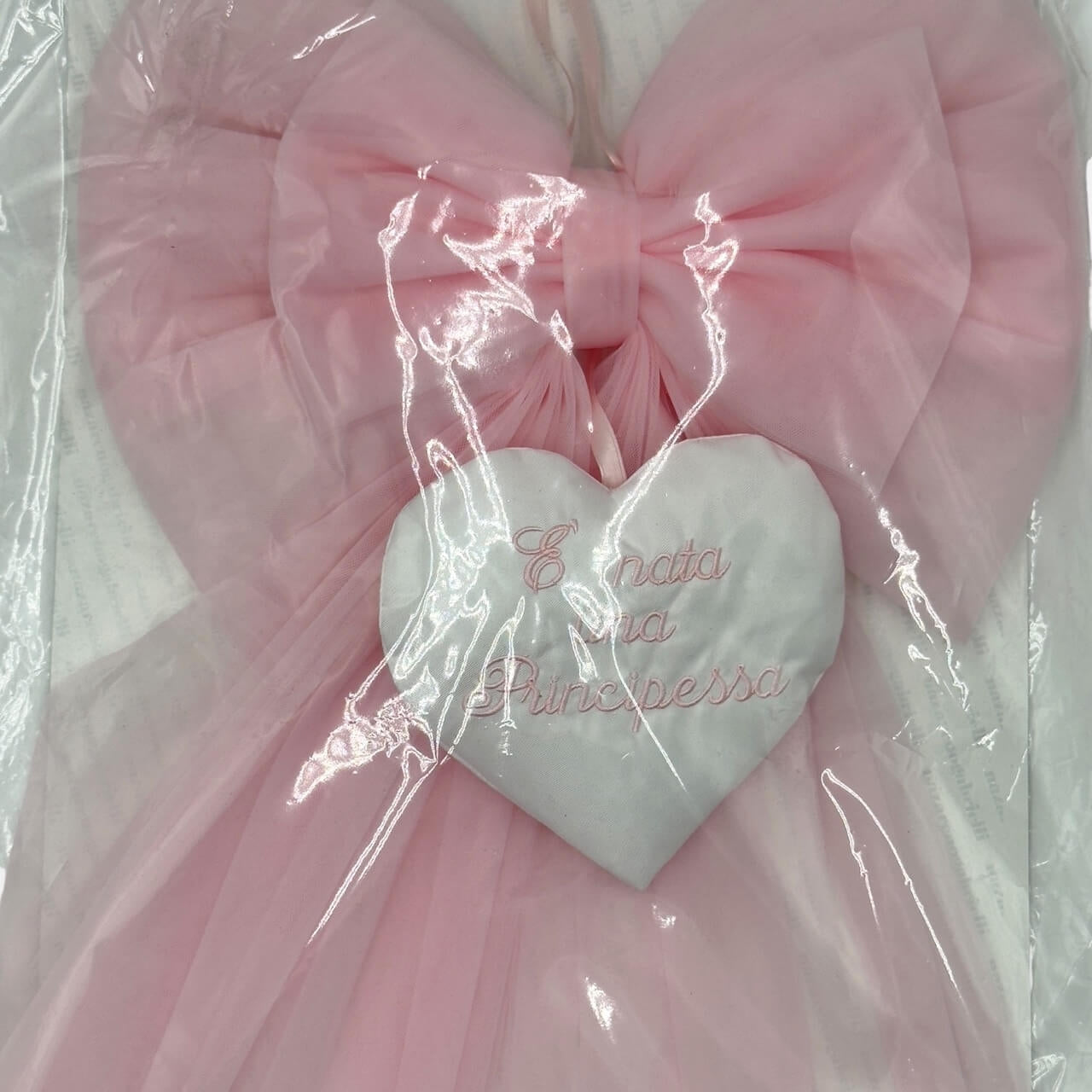 Tüll Geburtsschleife/Kokarde 65x45 cm