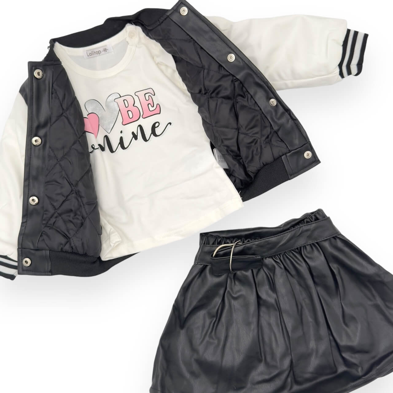 3-teiliges Baby-Mädchen-Outfit mit Jacke