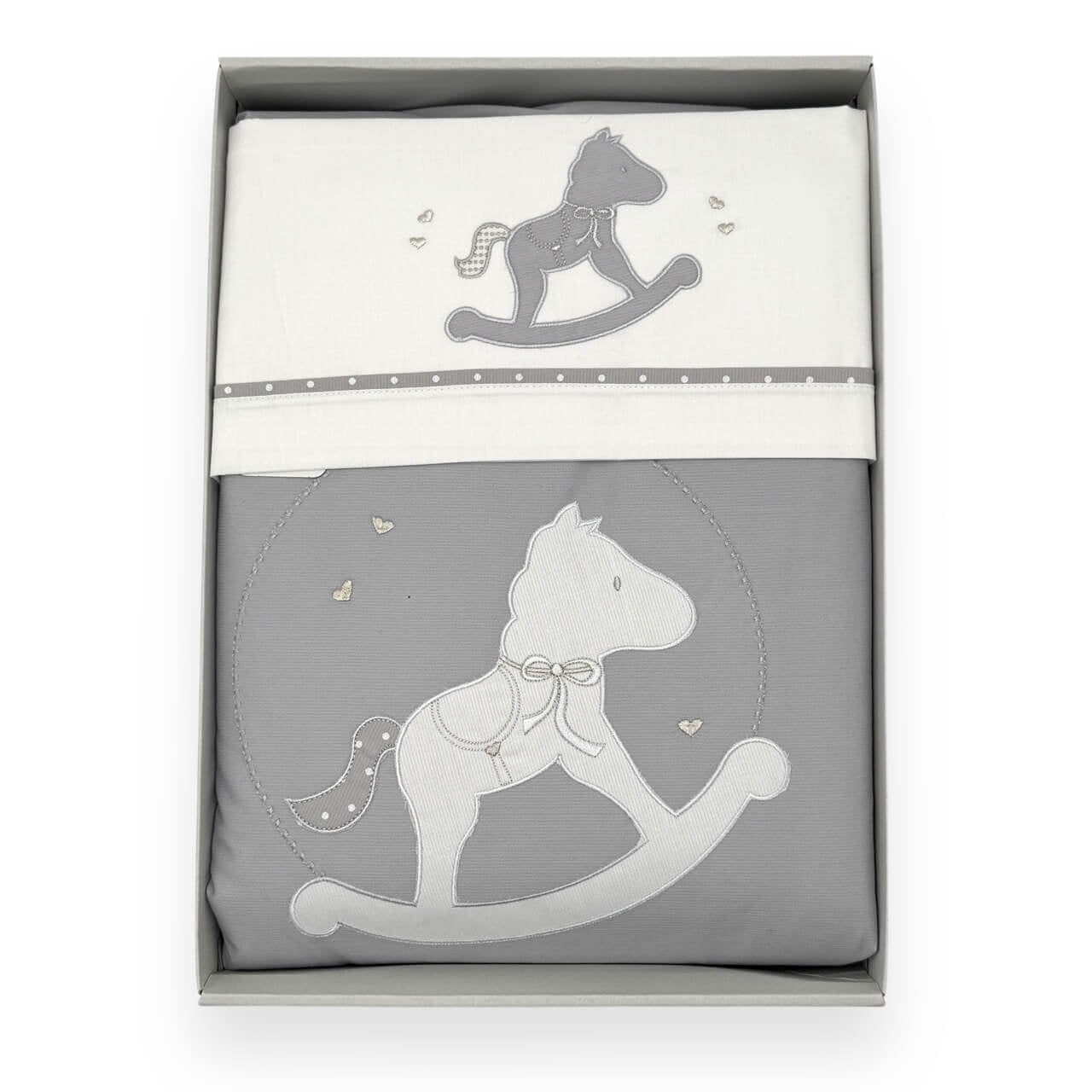 Komplettes Bettwäscheset + abnehmbare Bettdecke + Kinderwagen-Kissenbezug