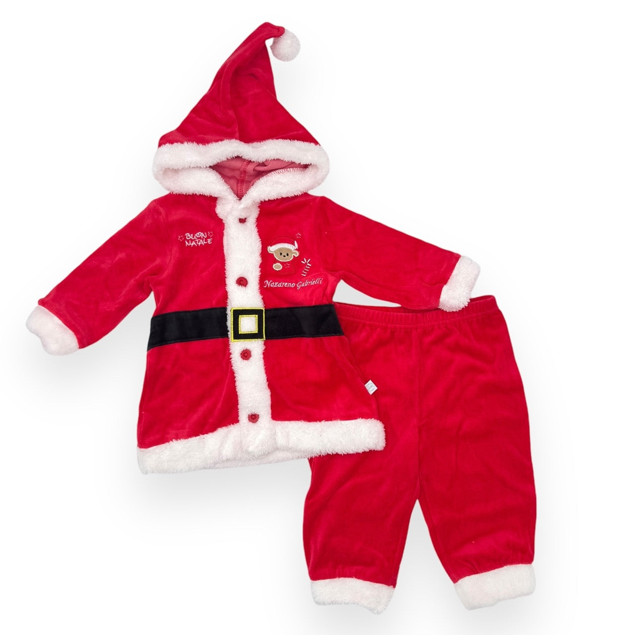 Weihnachtsmann-Weihnachts-Chenille-Baby-Strampler