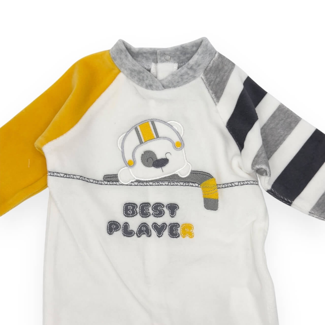 Pastellfarbener Chenille-Strampler