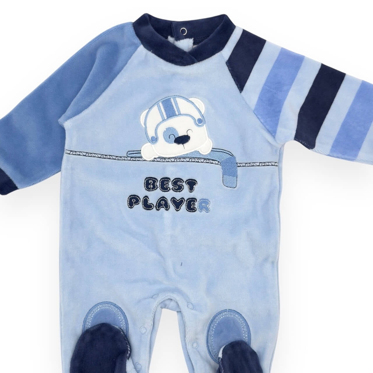 Pastellfarbener Chenille-Strampler