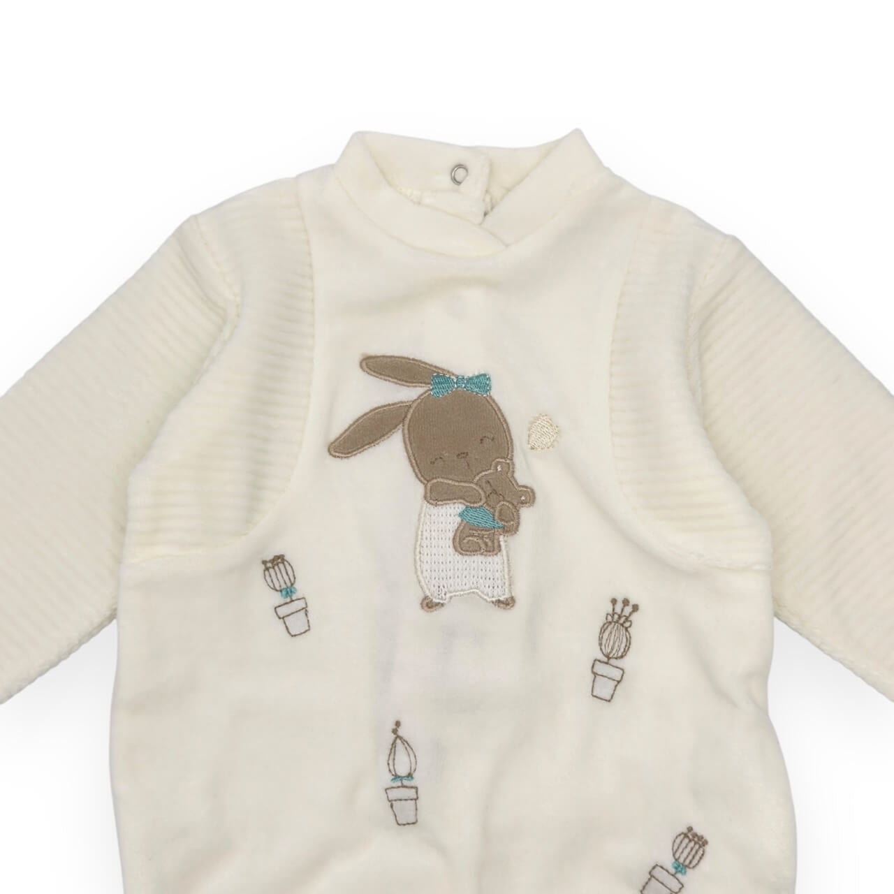 Pastellfarbener Chenille-Strampler