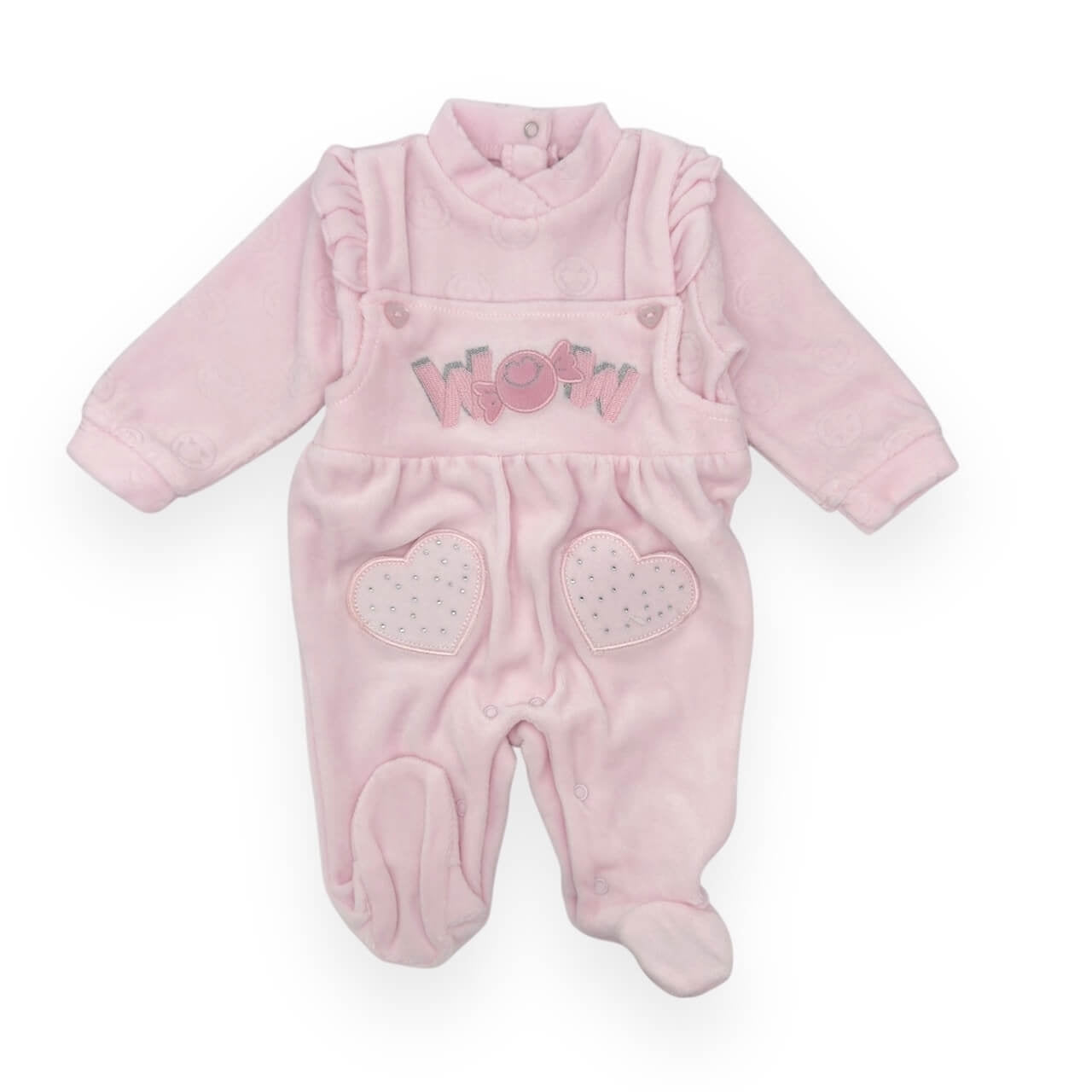 Pastellfarbener Chenille-Strampler