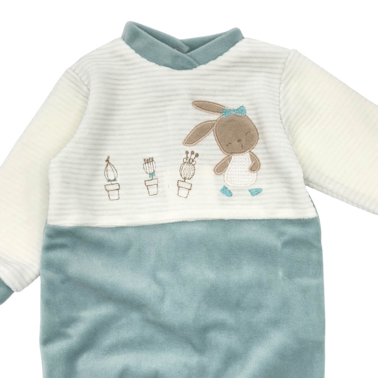 Pastellfarbener Chenille-Strampler