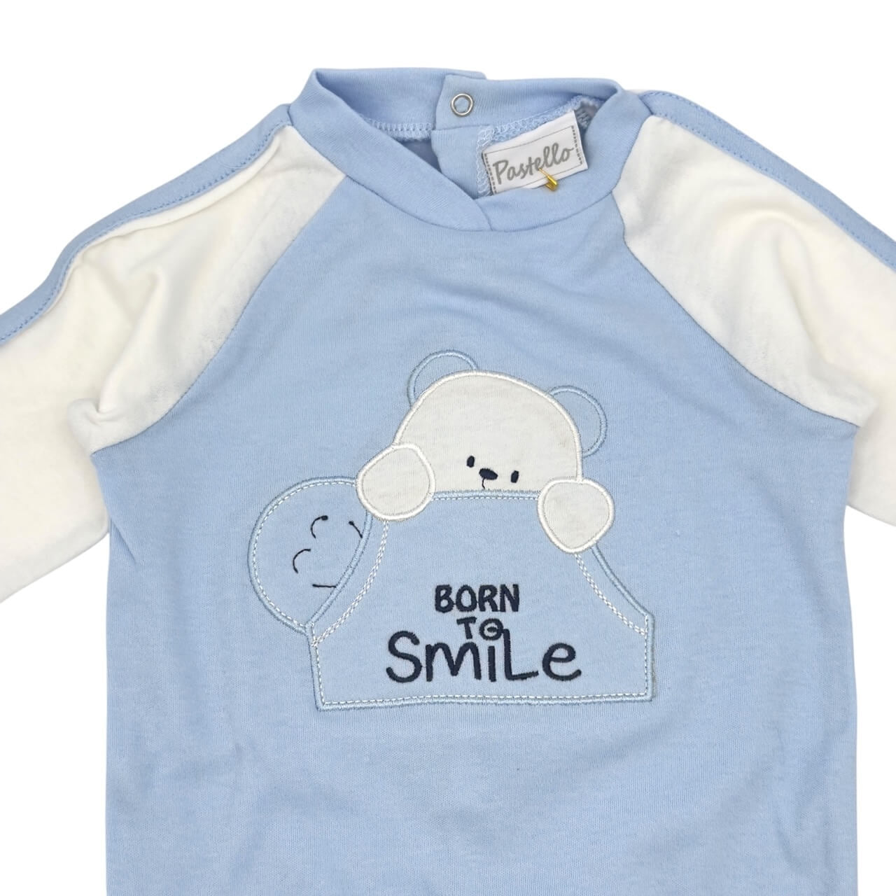 Warmer pastellfarbener Baumwoll-Strampler