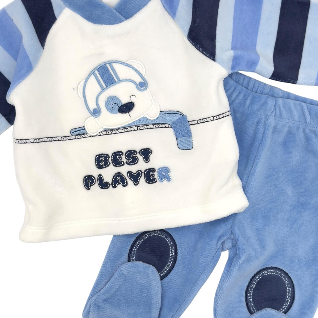2-teiliger Pastell-Chenille-Onesie