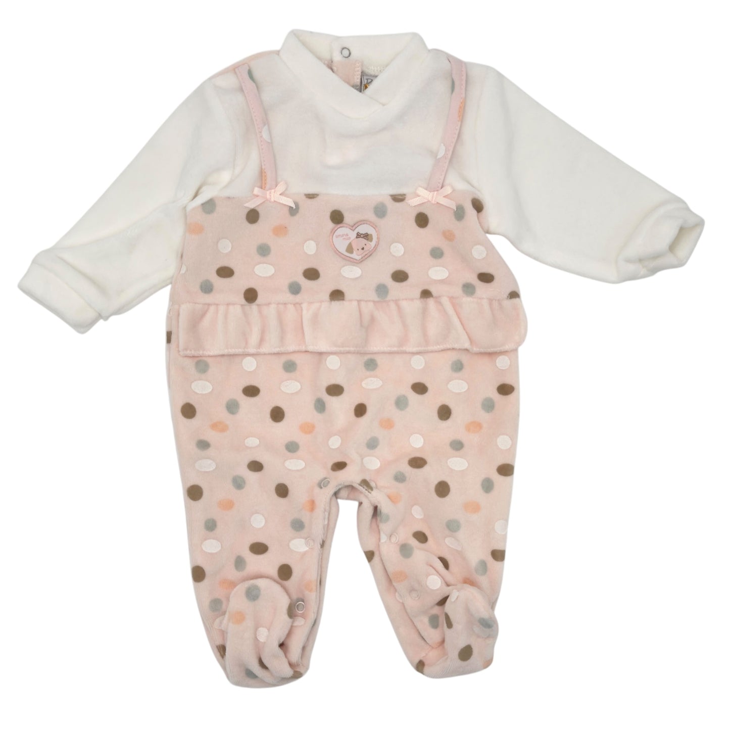 Pastellfarbener Chenille-Strampler