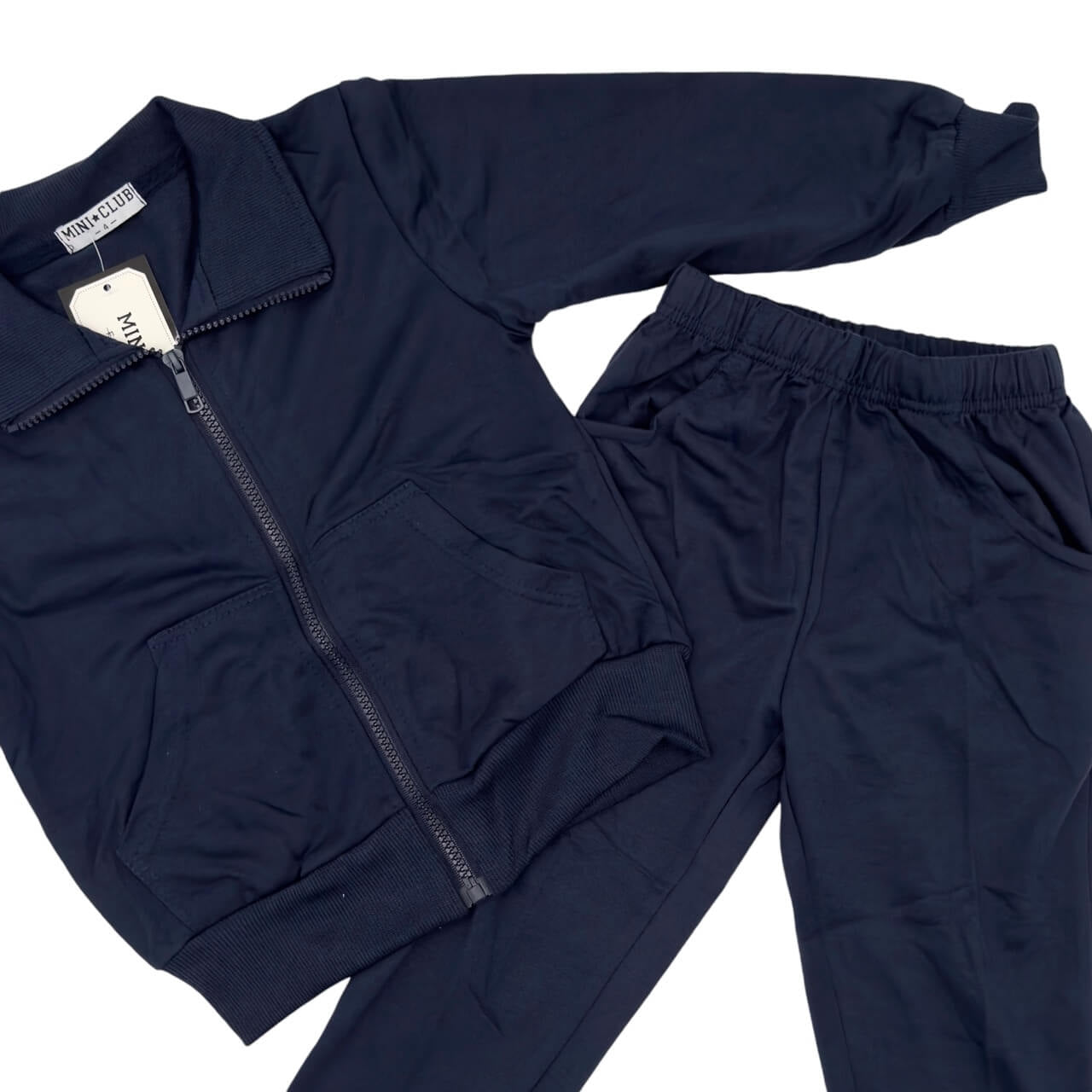 Blauer Sweatshirt-Trainingsanzug für die Schule