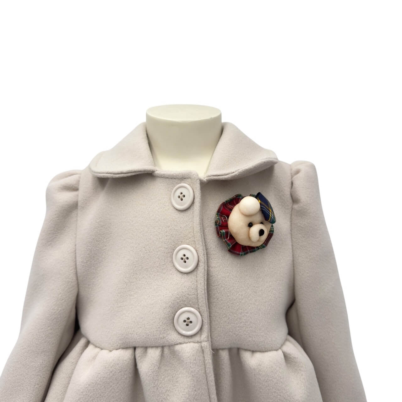 Stoffmantel mit Tartan-Applikation - DFY