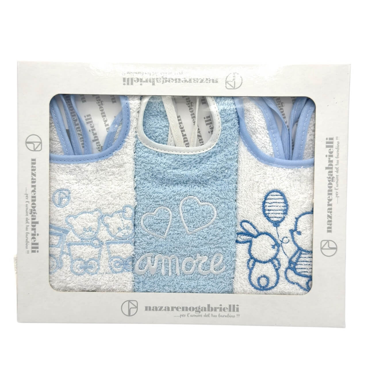 3 bestickte Lätzchen aus Frottee