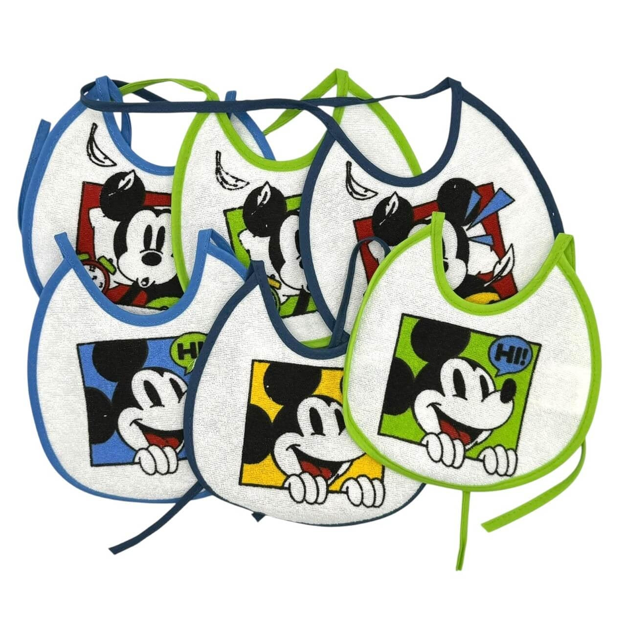 6 Mickey-Mouse-Disney-Lätzchen