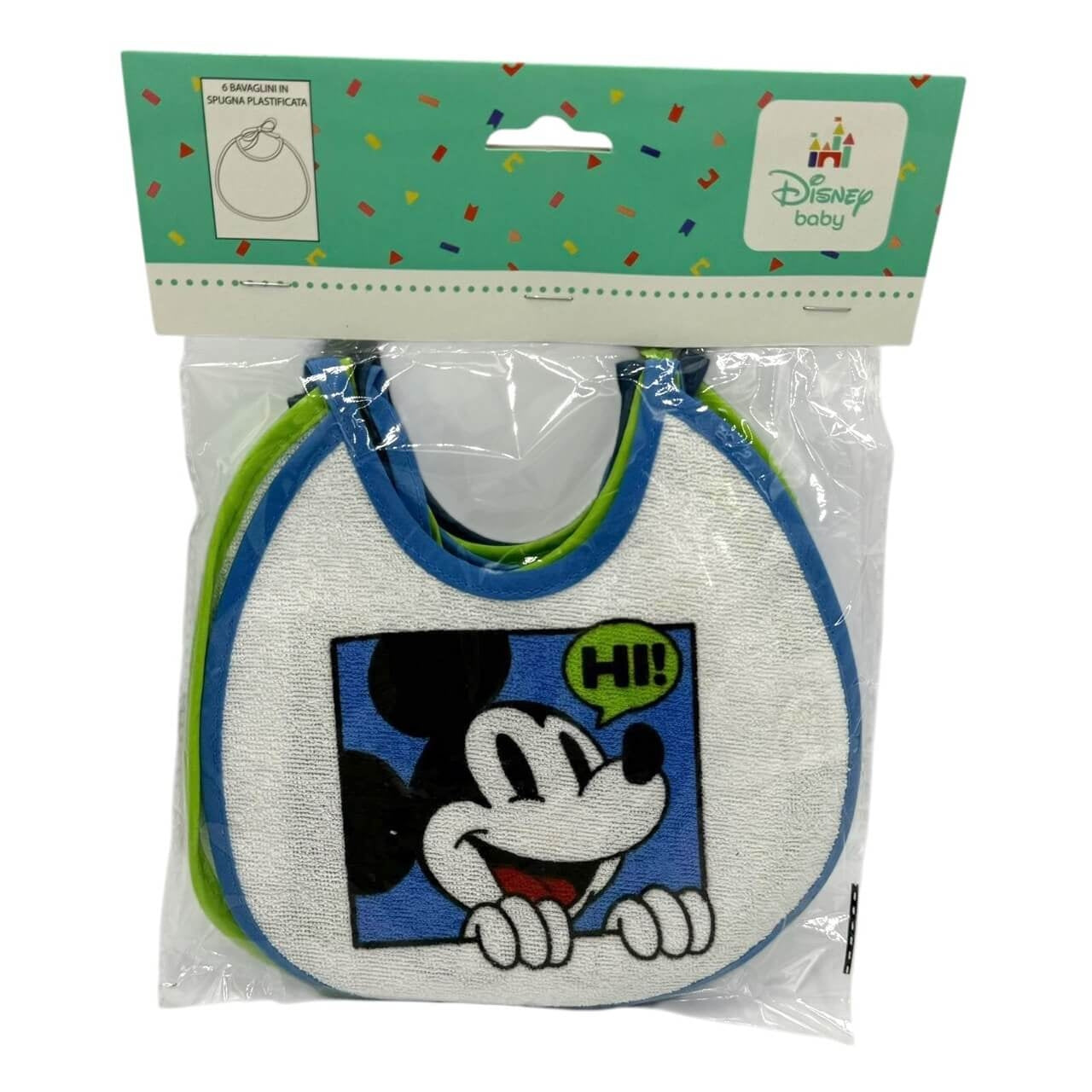 6 Mickey-Mouse-Disney-Lätzchen