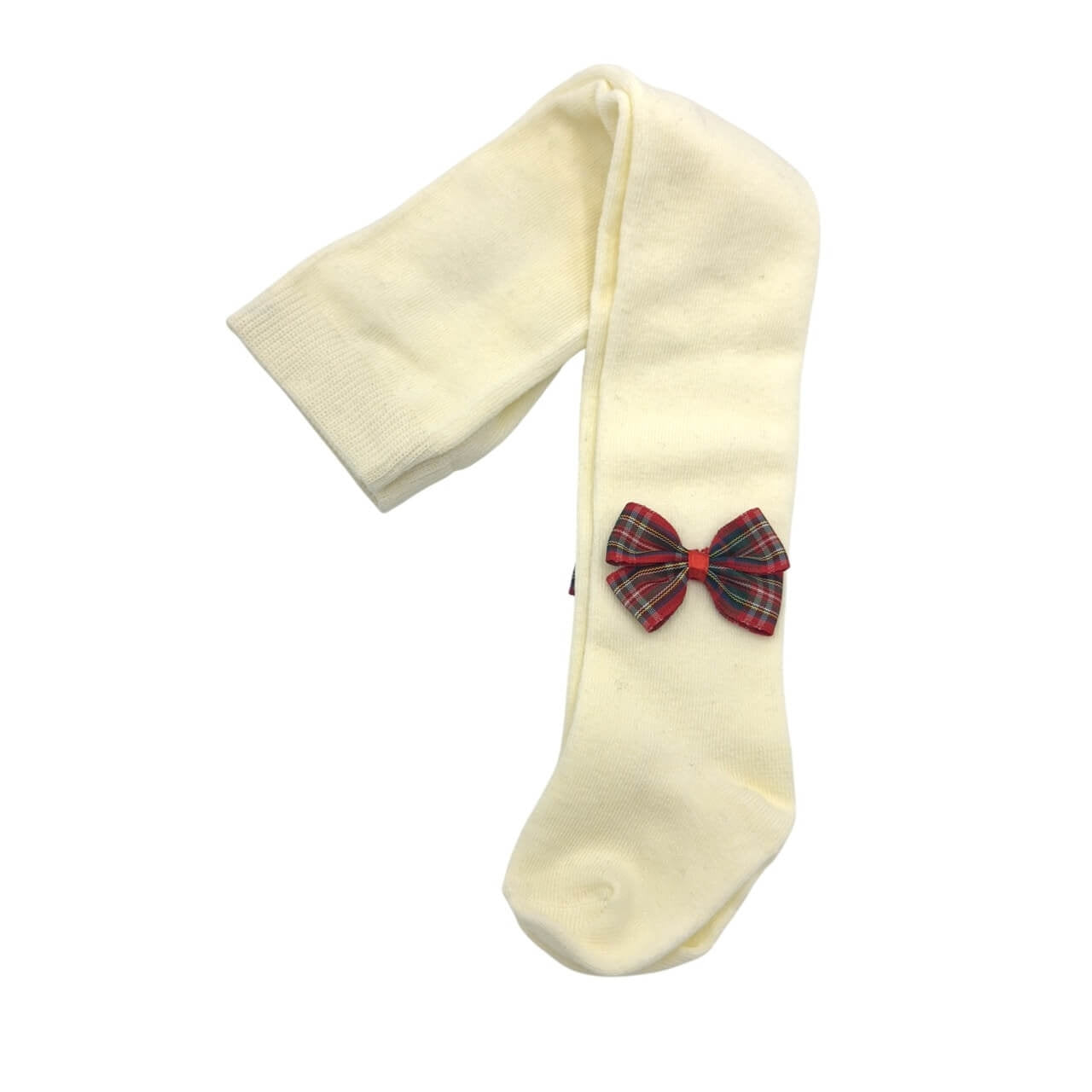 Einfarbige Strumpfhose mit Schleife für Babys