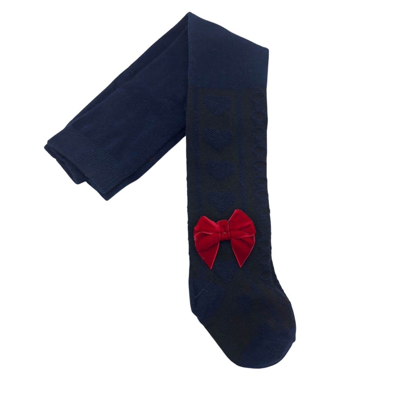 Einfarbige Strumpfhose mit Schleife für Babys