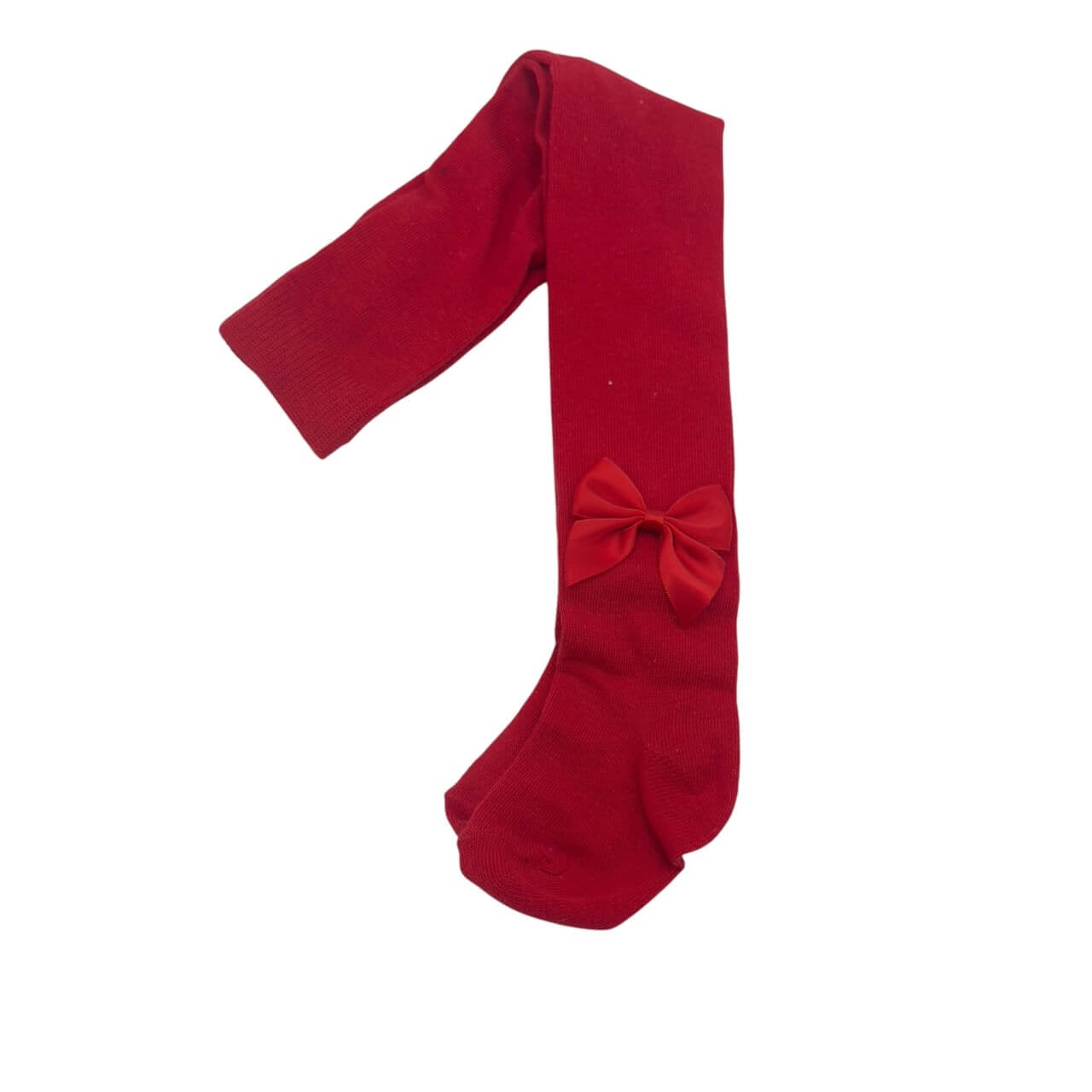 Einfarbige Strumpfhose mit Schleife für Babys