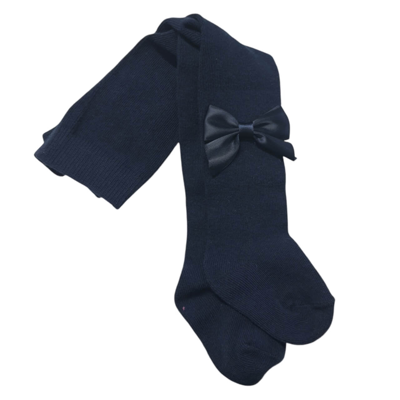 Einfarbige Strumpfhose mit Schleife für Babys