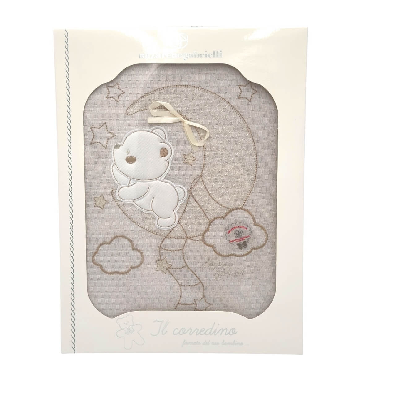 100 % Baumwolle Nazareno Gabrielli Kinderbettdecke – Piquet-Stoff