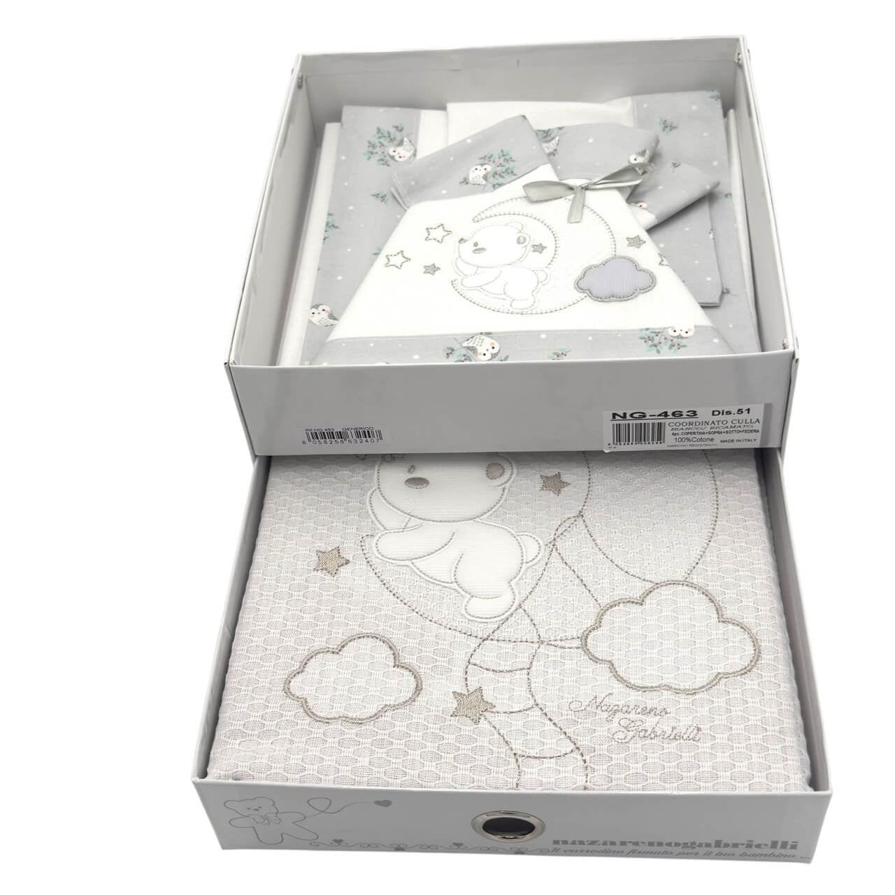 Kompletter Satz Bettwäsche + Baumwollbezug für Kinderbett