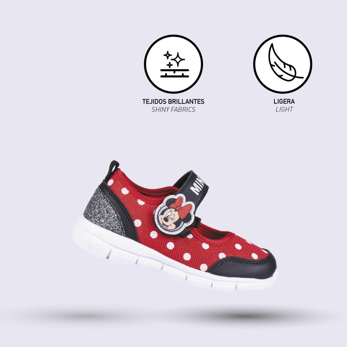 Offene Turnschuhe mit Minnie-Disney-Motiv