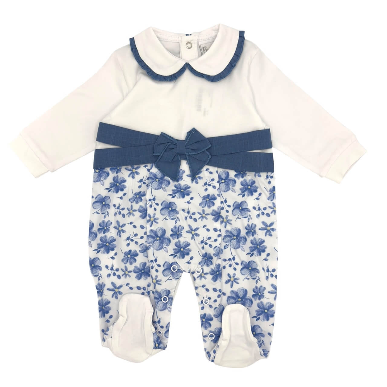 Pastellfarbener Baby-Strampler aus Baumwolle