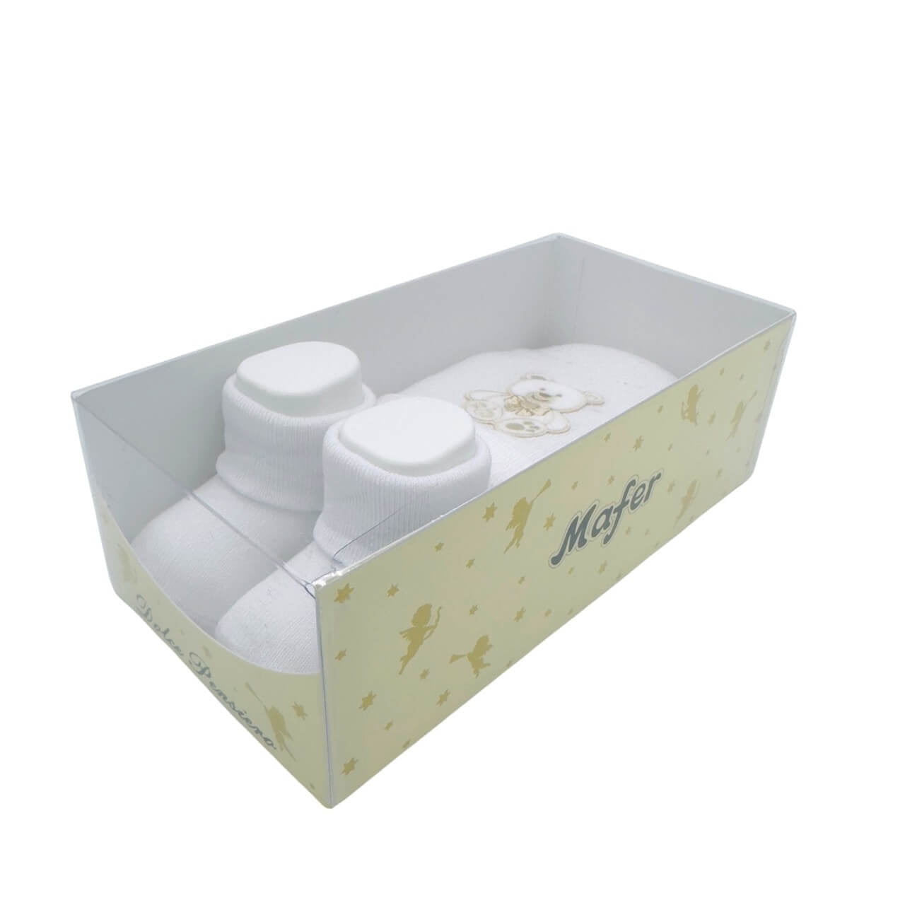 Baumwollmütze + Schuhe Set 0/6 Monate