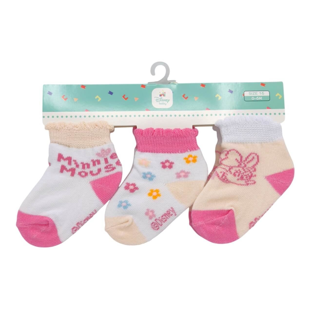 Tris Baumwollsocken 0/6 Monate Disney Minnie