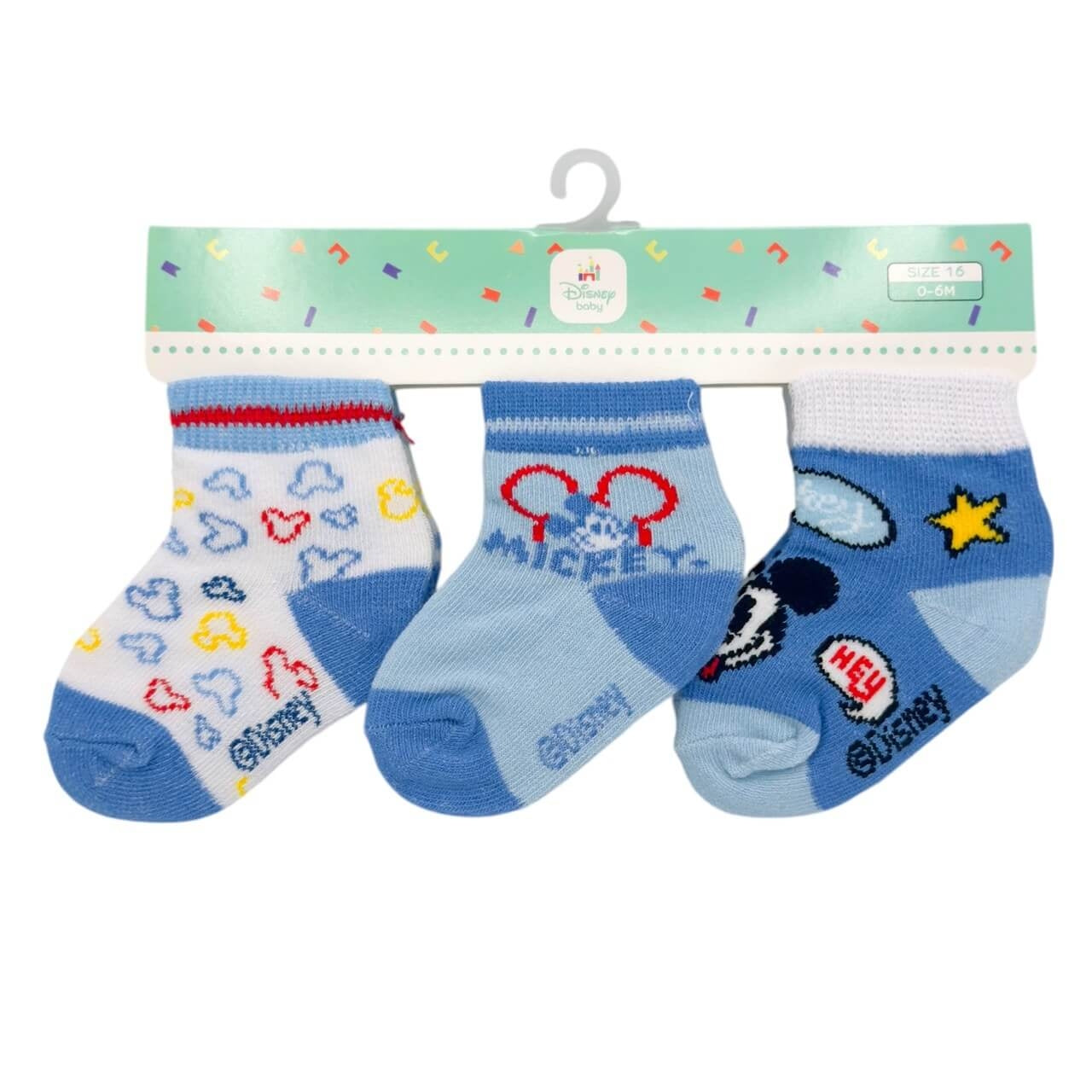 Tris Socken 0/6 Monate Disney Mickey Mouse