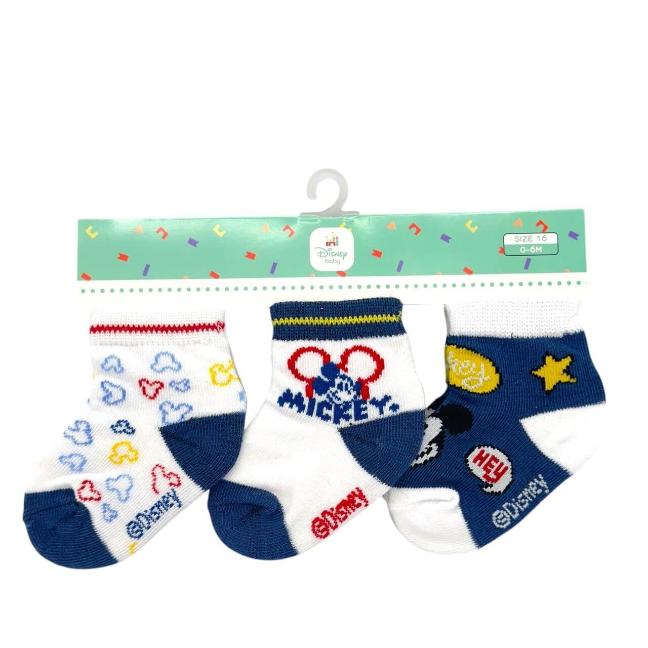 Tris Socken 0/6 Monate Disney Mickey Mouse