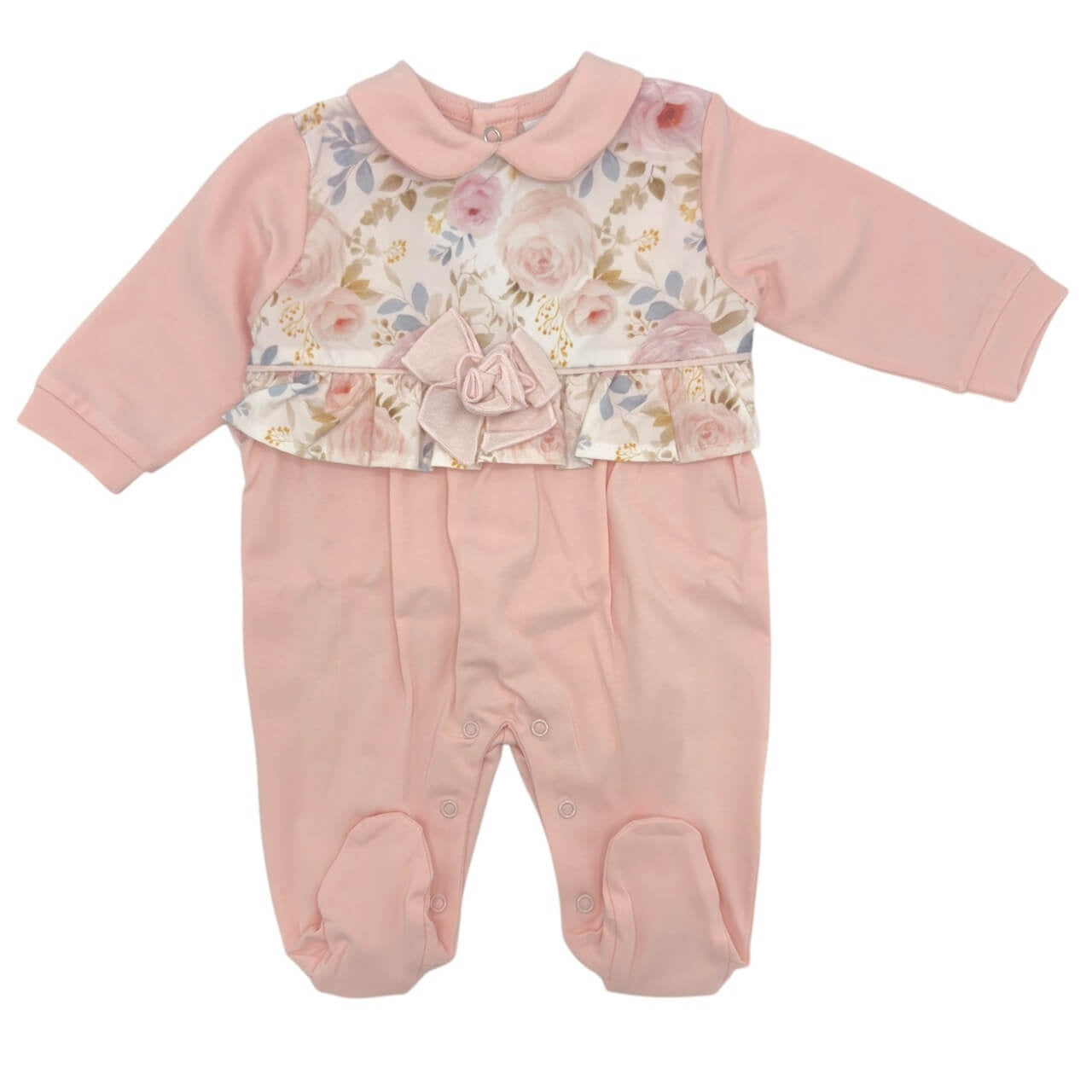 Pastellfarbener Baby-Strampler aus Baumwolle